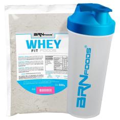 Kit Whey Protein Fit Foods 500G + Coqueteleira - Brn Foods