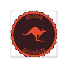 Decalque brilhante de azulejo de cerâmica com emblema de Canguru sabor Austrália