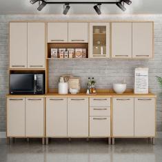 Cozinha Completa 5 Peças Detalhe Vidro Áustria Valdemóveis