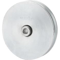 Roldana Para Portão 4", Tipo U, Aço Zincado, Para Portão De Elevação Com Rolamento E Bucha, Vonder