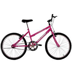 Bicicleta Aro 24 Feminina Life Sem Marchas Rosa Pink