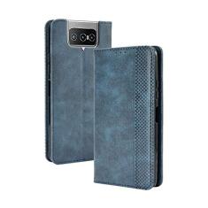 Capa para Asus Zenfone 7 ZS670KS, capa flip carteira de couro para Asus Zenfone 7 ZS670KS, capa magnética retrô para celular, capa carteira com compartimentos para cartão