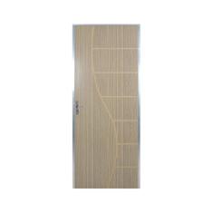 Kit Porta de Madeira Decorada 212x95cm com Batente de Aluminio 3,6cm Cantareira MGM Carvalho Alpha