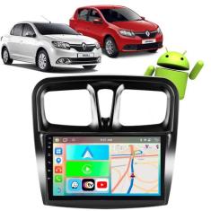 Kit Multimídia 9 Pol 2GB 32GB Sandero 2015-2024 CarPlay Android - E-Ca