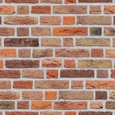 Papel de Parede Tijolos 3D Vermelhos Mesclados Adesivo 57x270cm - Quar