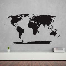 Adesivo de Parede Mapa Mundi - Quartinhos