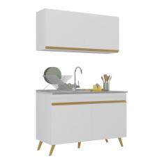 Armário de Cozinha Compacta 120cm Veneza Multimóveis V2141