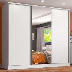 Guarda Roupa 100% MDF Madesa Kevin 3 Portas de Correr com Espelho - Br