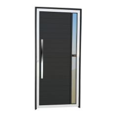 Porta Lambril Visione Com Puxador Super 210cm X 100cm Brimak Mix Preto