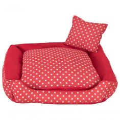 Cama Pet Para Cães E Gatos Poa Porte Grande Vermelha [f101]