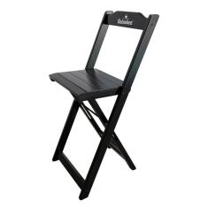 Banqueta Bistrô Dobrável Madeira Hei Preta