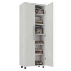 Armário Multiuso 2 Portas Com 5 Prateleiras 1305 Ilan Carvalho Claro