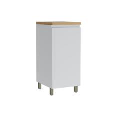 Balcão De Cozinha Rainha 1 Porta C/tampo 40cm Branca/nature - Nesher