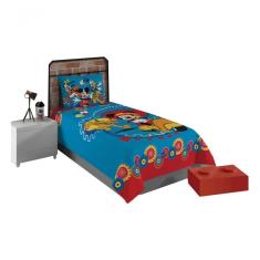 Jogo De Cama Infantil Lepper Mickey 2 Peças Estampado Azul