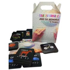 Jogo da Memória Inclusivo em Braille 9 pares acessibilidade - Coleção 