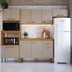 Cozinha Modulada Compacta Fidelitá Mariana 4 Peças 255cm 12 Portas 1 G