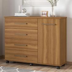 Cômoda para Quarto 4 Gavetas e 1 Porta Flora - Demóbile