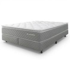 Cama Box com Colchão King Molas Ensacadas Pillow Top Premium Sleep Cin