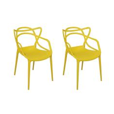 Conjunto com 2 Cadeiras Allegra - Amarelo
