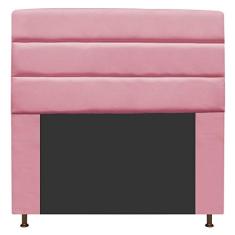 Cabeceira Estofada Turim 160 cm Queen Size Suede Rosa Bebê - ADJ Decor