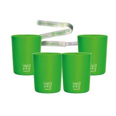 4 Copos Eco Verde com Cordão Green Cups 320 ml