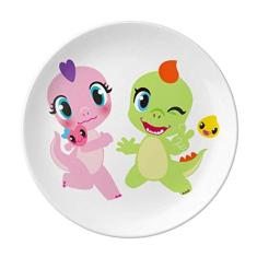 Prato decorativo de porcelana Salver Dinosaur Kingdom Love You