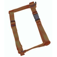 Hamilton Peitoral de nylon ajustável para cães, marrom, 1,58 cm x 30,48 cm - 50,80 cm