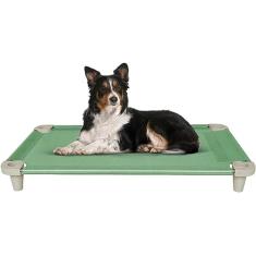 Acrimet Cama Pet, Cama para Cachorros, Confortável e Higiênica, Manta Cor Verde e Pés Cor Gelo, 709.0