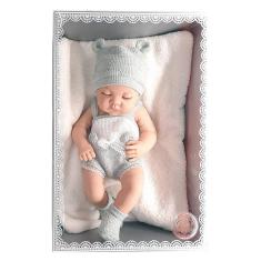 Boneca Bebê Realista Baby So Lovely Grande Olhos Fechados 38cm 205-1 - Dorémi