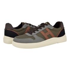 Tommy Hilfiger Tênis masculino Cetus, Cinza/verde hera multi, 39