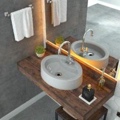 Cuba para Banheiro Ov43w Oval Onix Compace