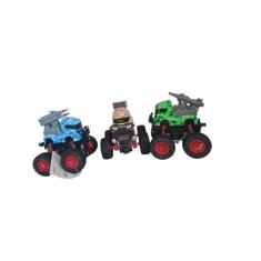 Kit 3 Brinquedo Mini Carrinho Monster Truck De Fricção 4x4 360º - Lynx