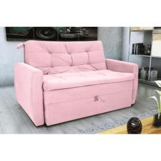 Sofá Cama Meg Turkey Rosa F447 - Matrix - LM DECOR
