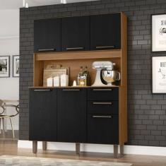 Armário para Cozinha 6 Portas 2 Gavetas 120cm - Zanzini