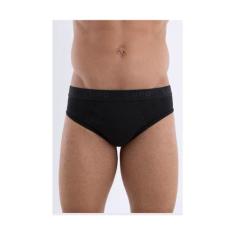 Cueca Slip Algodão com Elastano Lupo 485-002, 9990, Preto, M - manequi