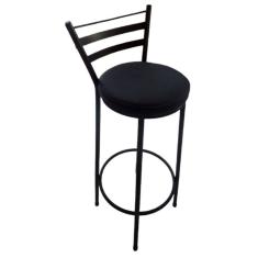 Banqueta Alta Cozinha Balcão Bistro Naty Preto Fosco Fabone - Fabrica 1 Móveis