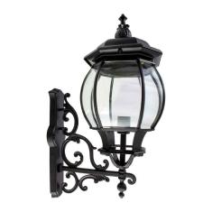 Arandela Colonial Grande Alumínio Preta Vintage 68cm St1480