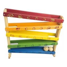 Rola Bolinha Madeira Brinquedo Educativo Pedagogico  Newart