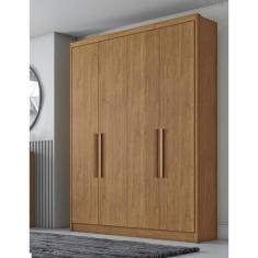 Guarda Roupa Solteiro Moderni 4 Portas Cumaru - Novo Horizonte
