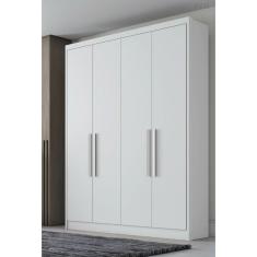 Guarda Roupa Solteiro Moderni 4 Portas Branco - Novo Horizonte