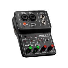 Mesa De Som Interface De Áudio Mixer Vedo Q-12 Gravação Profissional U