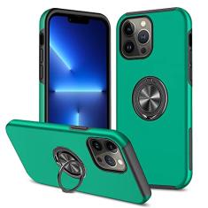 SORAKA Capa para iPhone 14 Pro com suporte de anel invisível e placa de metal para montagem magnética em carro Capa rígida para PC Capa iPhone 14 Pro Capa resistente de nível militar