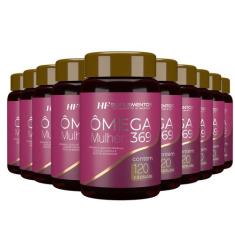 10x omega 3 6 9 mulher 120caps hf suplementos - HF SUPLEMENTS