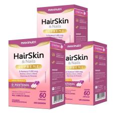 Kit 3 Hairskin Supreme D-pantenol Biotina Maxinutri 60 Caps