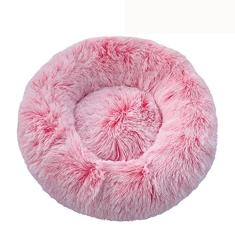 Cama para cães calmante, cama para cães antiansiedade, cama para cães de pelúcia para cães pequenos, cama de cachorro confortável macia e macia em pele sintética, cama para animais de estimação lavável, diâmetro 35 cm