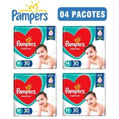 Fralda Pampers Supersec Tamanho M Kit C/ 04 Pacotes - P&G