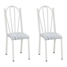 Conjunto 2 Cadeiras Mnemósine Branco e Linho