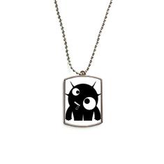 DIYthinker Colar de aço inoxidável com pingente de cachorro alienígena monstro alienígena do Universo
