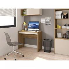 Mesa para Computador 90cm Recta Caemmun marrom claro/branco