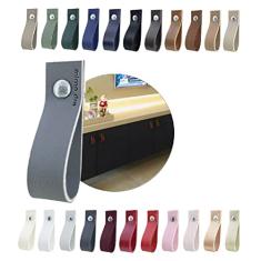 Kit com 20 Puxadores Doko Parafuso para Móveis Armário Guarda Roupa Gaveta Porta Baús Caixas Bandeja Cesto Tábua - Cor Textura de Couro